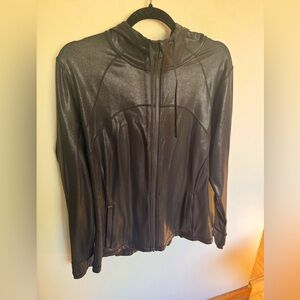 lululemon athletica Shiny Black Full-Zip Hoodie